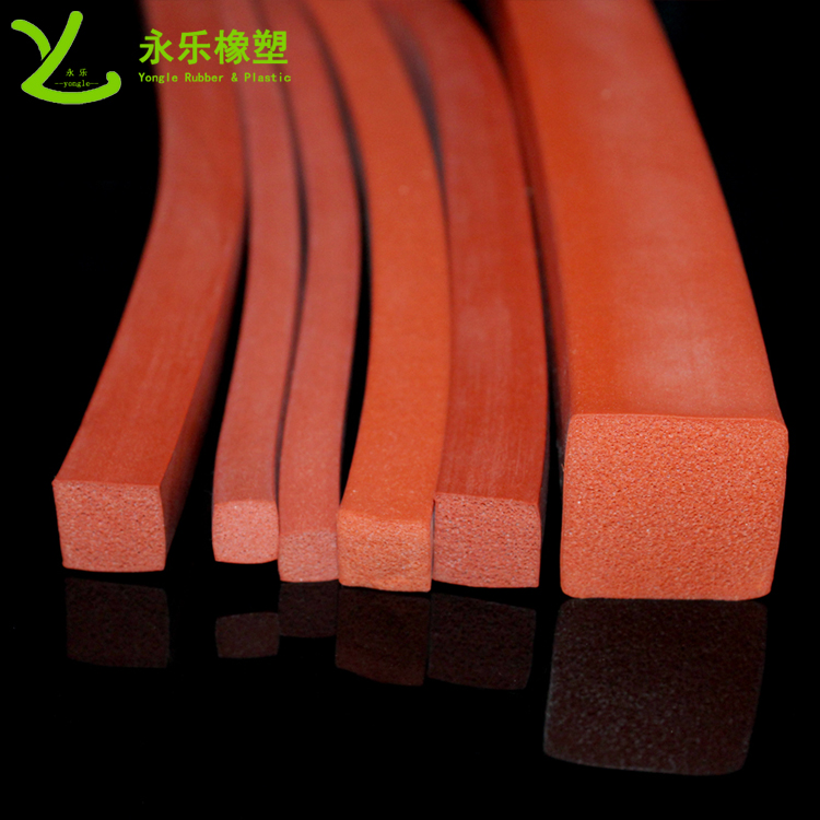 擠出硅膠密封條，耐高溫發(fā)泡硅膠條，阻燃硅膠發(fā)泡條