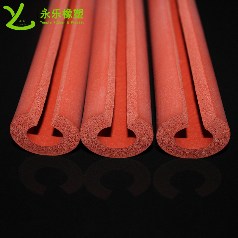 開口發(fā)泡硅膠管，耐高溫發(fā)泡硅膠管，保溫發(fā)泡硅膠管，隔熱發(fā)泡硅膠管