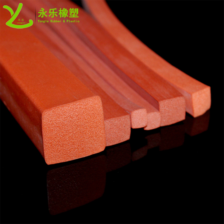 擠出硅膠密封條，耐高溫發(fā)泡硅膠條，阻燃硅膠發(fā)泡條