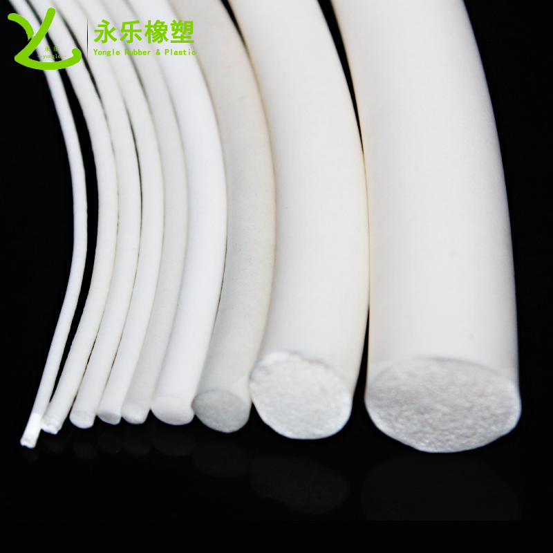 白色發(fā)泡硅膠條，無(wú)鹵發(fā)泡硅膠密封條，防水發(fā)泡硅膠密封條