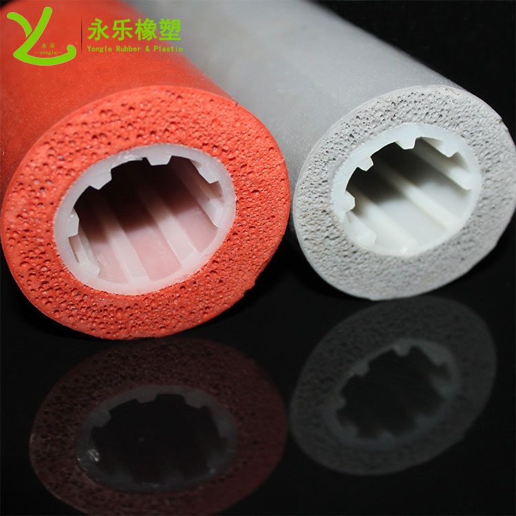 復(fù)合發(fā)泡硅膠管，耐高溫發(fā)泡硅膠管，保溫發(fā)泡硅膠管