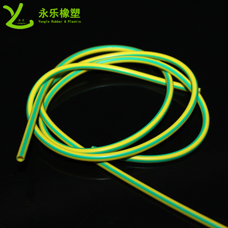 阻燃硅膠管，雙色阻燃硅膠管，黃綠絕緣硅膠管