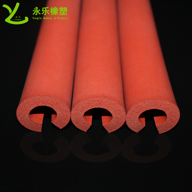 開口發(fā)泡硅膠管，耐高溫發(fā)泡硅膠管，保溫發(fā)泡硅膠管，隔熱發(fā)泡硅膠管