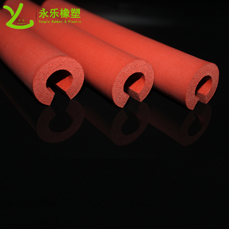 開口發(fā)泡硅膠管，耐高溫發(fā)泡硅膠管，保溫發(fā)泡硅膠管，隔熱發(fā)泡硅膠管