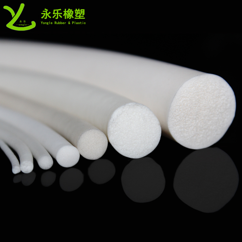 白色發(fā)泡硅膠條，無(wú)鹵發(fā)泡硅膠密封條，防水發(fā)泡硅膠密封條