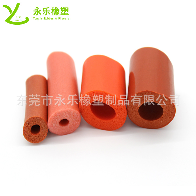 河?xùn)|高溫低密度發(fā)泡硅膠管 紅色大尺寸發(fā)泡硅膠管 保溫發(fā)泡硅膠管