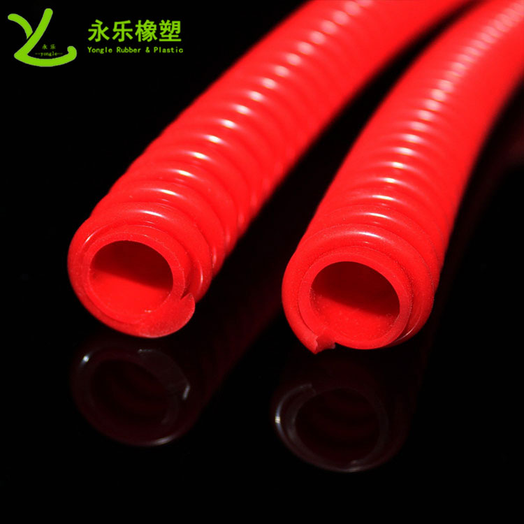 擠出醫(yī)用硅膠波紋管，紅色硅膠波紋管，耐高溫硅膠波紋管