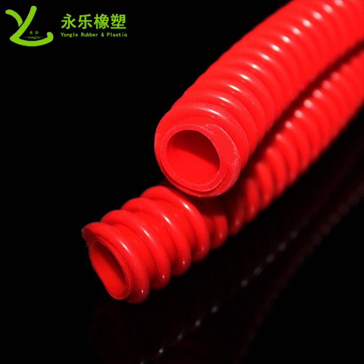 擠出醫(yī)用硅膠波紋管，紅色硅膠波紋管，耐高溫硅膠波紋管