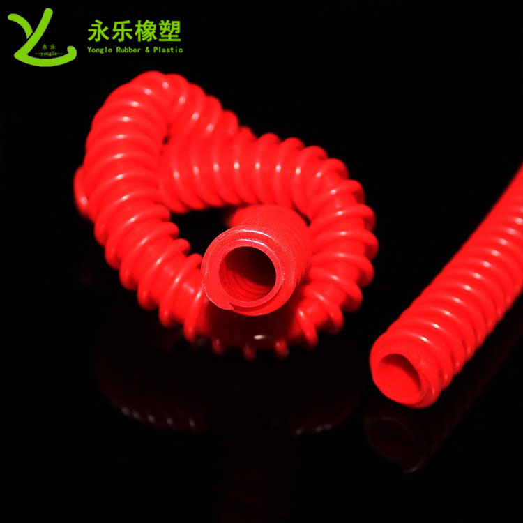 擠出醫(yī)用硅膠波紋管，紅色硅膠波紋管，耐高溫硅膠波紋管