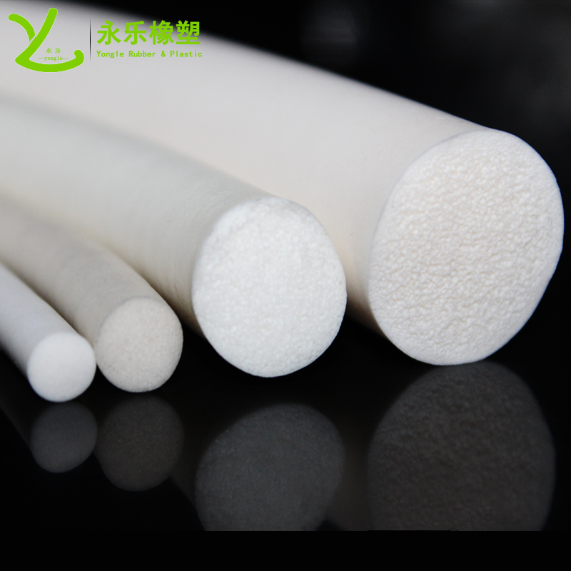 白色發(fā)泡硅膠條，無(wú)鹵發(fā)泡硅膠密封條，防水發(fā)泡硅膠密封條