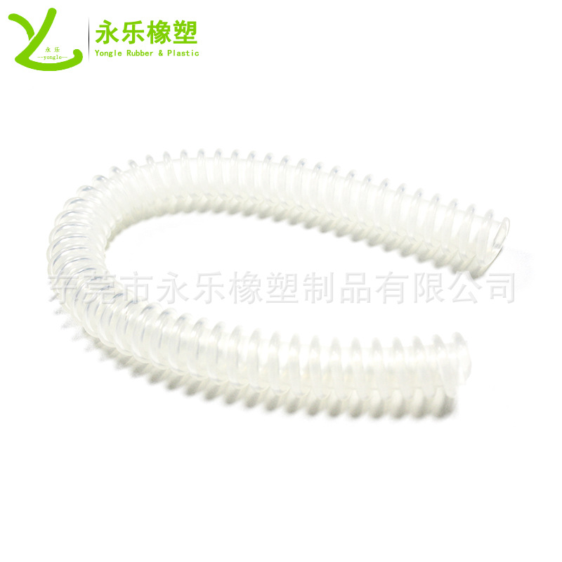 河?xùn)|醫(yī)用食品螺旋硅膠軟管,重復(fù)使用硅膠螺旋管,呼吸機(jī)硅膠管